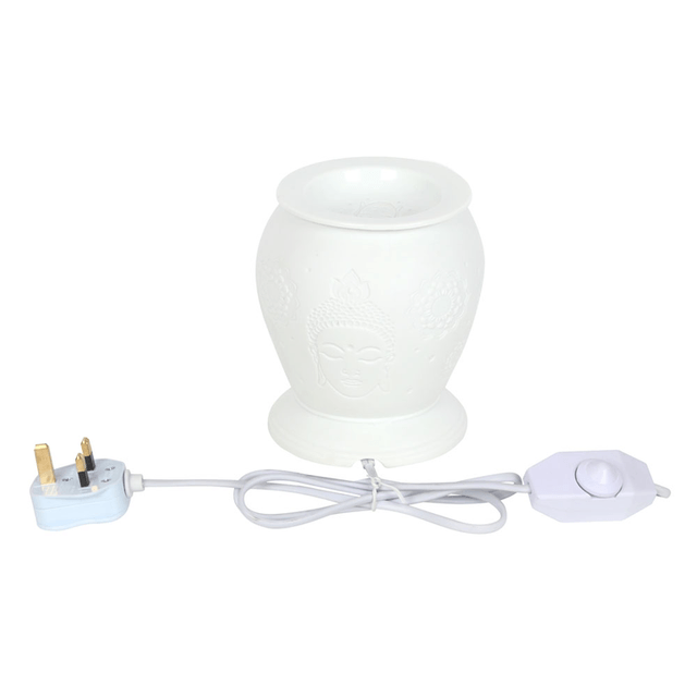 White Ceramic Buddha Electric Wax Burner