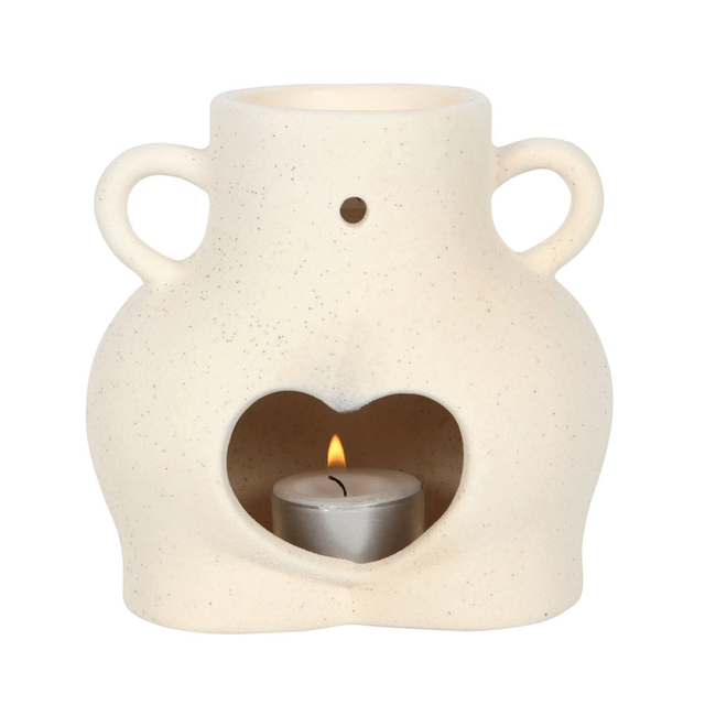 Cream Speckle Bum Tealight Burner