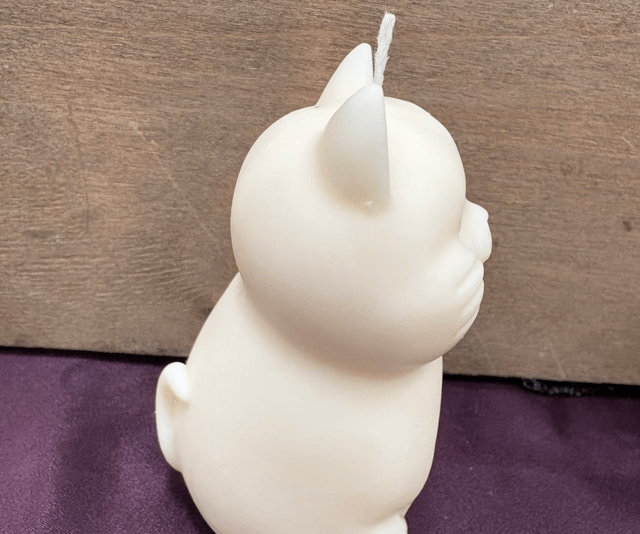 Handmade ‘Shadow’ Cute Cartoon-Style Cat Candle – Custom Colour & Scent 🐱🖤
