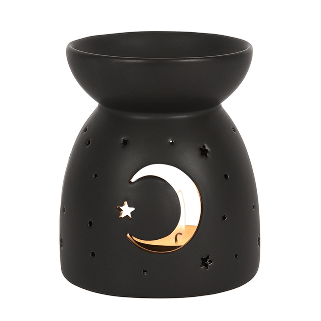 Black Mystical Moon Cut Out Tealight wax warmer