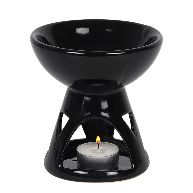 Black Deep Bowl Oil Burner Wax melt Warmer