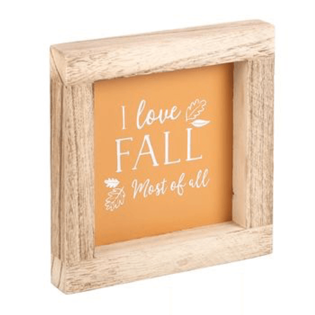 Orange I love Fall sign 