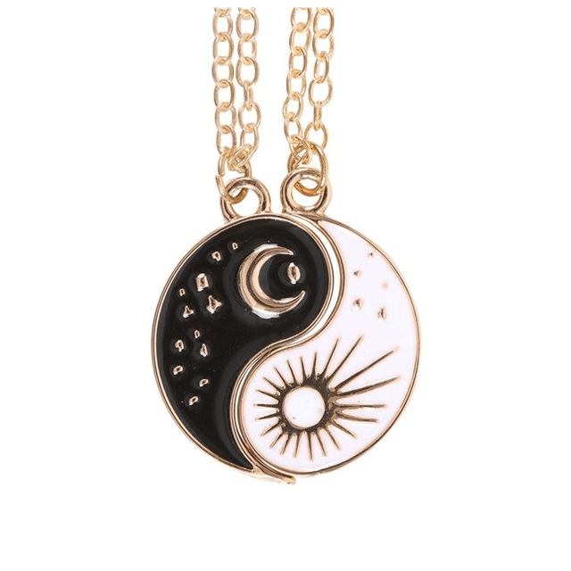 Pair of Yin Yang Best Friend necklaces 