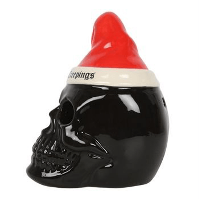 Seasons Creepings Christmas Skull Candle Holder