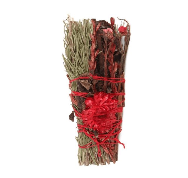 6inch red rituals wand smudge stick 