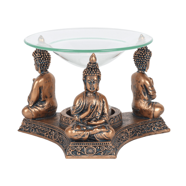Bronze Buddha Oil Burner Tealight Wax Warmer
