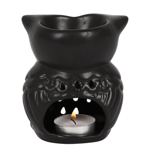 Black Owl Tealight wax warmer 