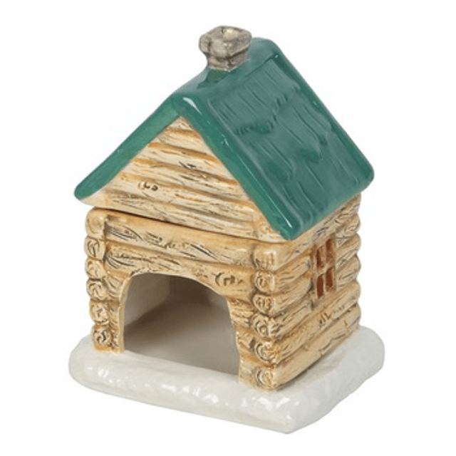 Alpine Ski Chalet Ceramic Oil Burner – Perfect for Wax Melts, Sizzlers & Fragrance Oils