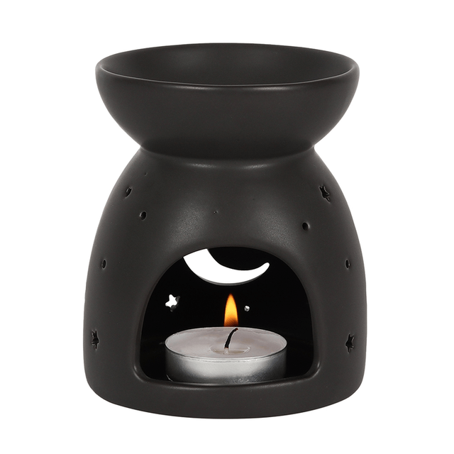 Black Mystical Moon Cut Out Tealight wax warmer