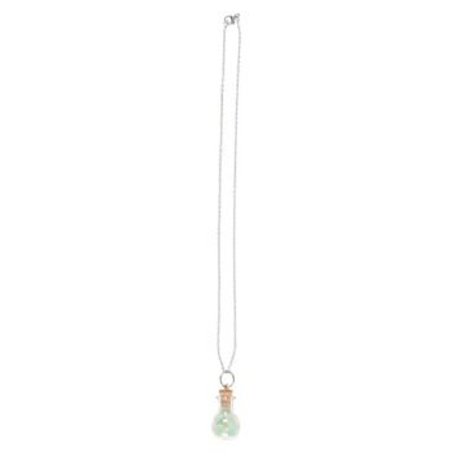 Luck Potion bottle crystal necklace green 