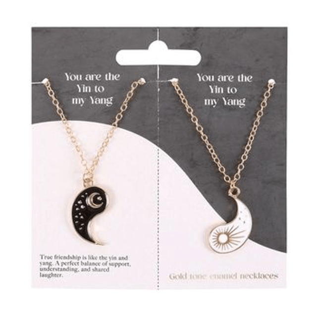 Pair of Yin Yang Best Friend necklaces 