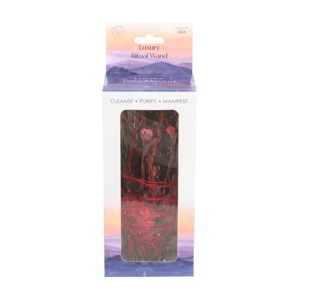 6inch red rituals wand smudge stick 