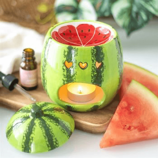Juicy Watermelon Oil Burner &amp; Wax Melter – Fun Summer Home Fragrance Decor