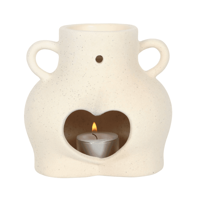 Cream Speckle Bum Tealight Burner
