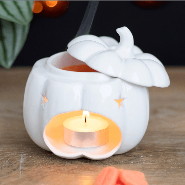 White Pumpkin Tealight Burner 