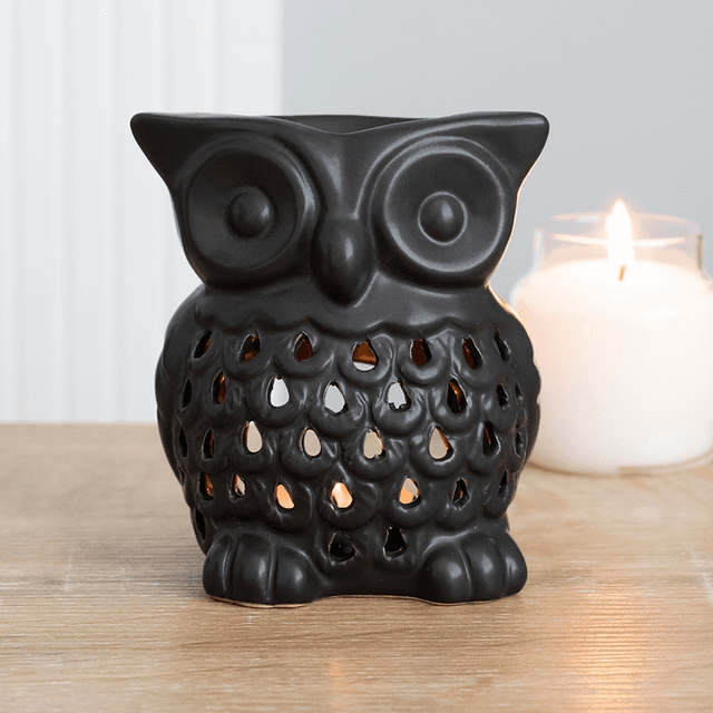 Black Owl Tealight wax warmer 