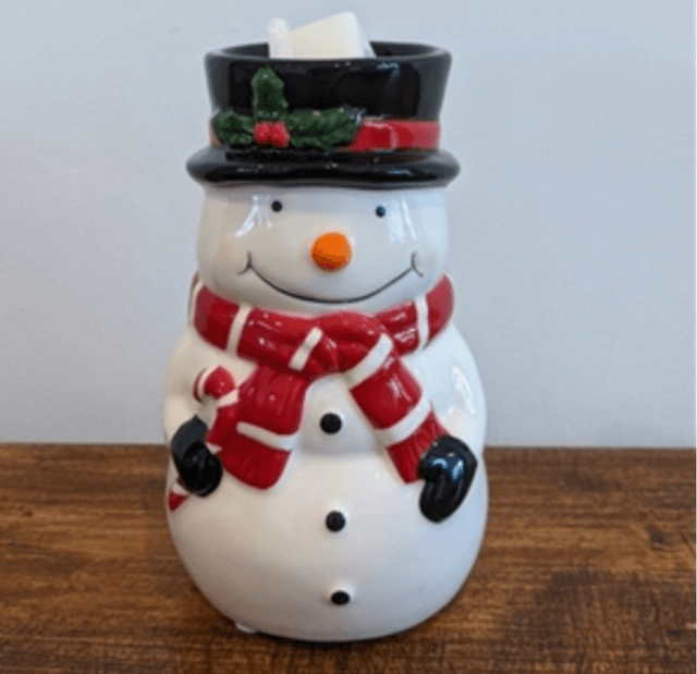 Snowman 13.5cm tealight wax warmer oil burner 